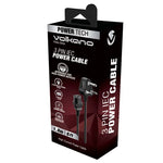 Volkano Presto Series Power Cable 3 pin IEC to Type-M 10A - Black