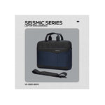 Volkano Seismic Series 15.6 Inch Laptop Shoulder Bag - Black / Blue - Black / Blue