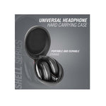 Volkano Shell Series Elliptical Headphone Case - Black - Black