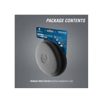 Volkano Shell Series Elliptical Headphone Case - Black - Black