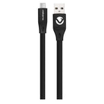 Volkano Slim Series Flat PVC Type C Cable - Black