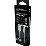 Volkano Strike Series 1.2m MFI Lightning Cable - Silver