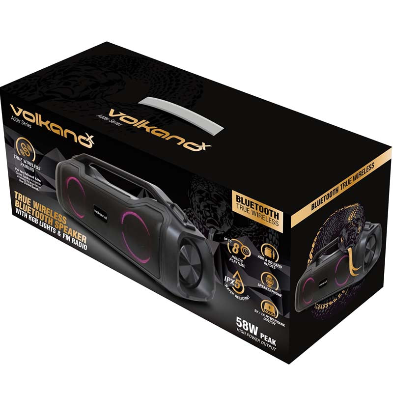 Volkano X Adder Series Bluetooth Speaker - Black
