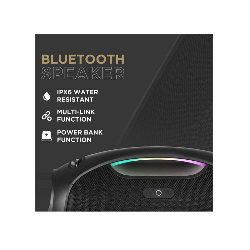 Volkano X VXS400 Portable Bluetooth Speaker - Black - Black