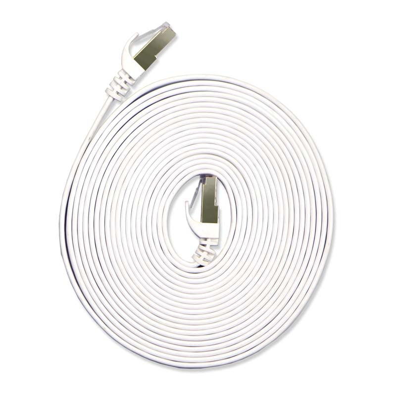 VolkanoX Giga Series Cat 7 Ethernet Cable 5m - White / Gold