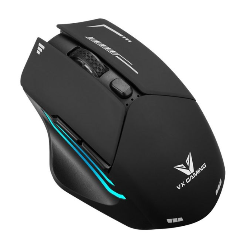 VX Gaming Kratos Series Wireless Rechargeable RGB Gaming Mouse - Black