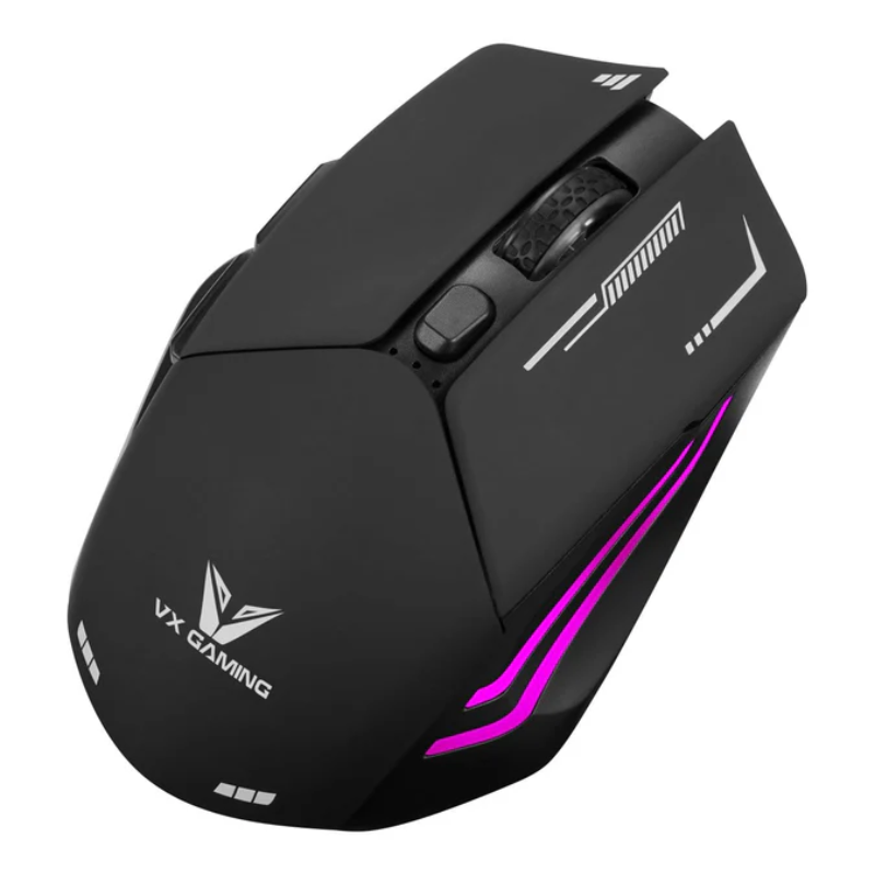 VX Gaming Kratos Series Wireless Rechargeable RGB Gaming Mouse - Black