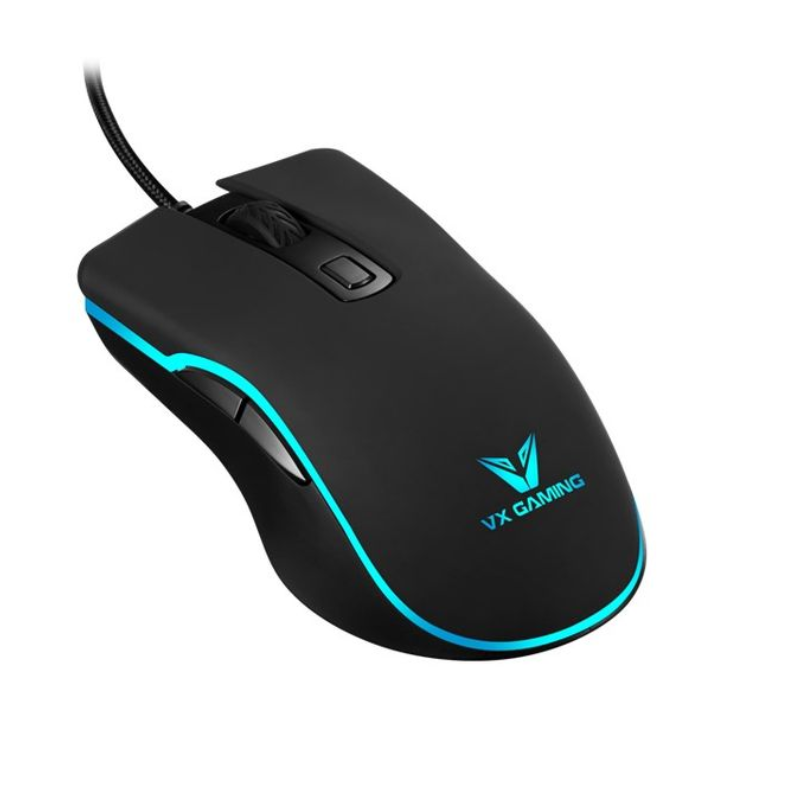 VX Gaming Hypnos Series Gaming Mouse with Rainbow Lighting - Black