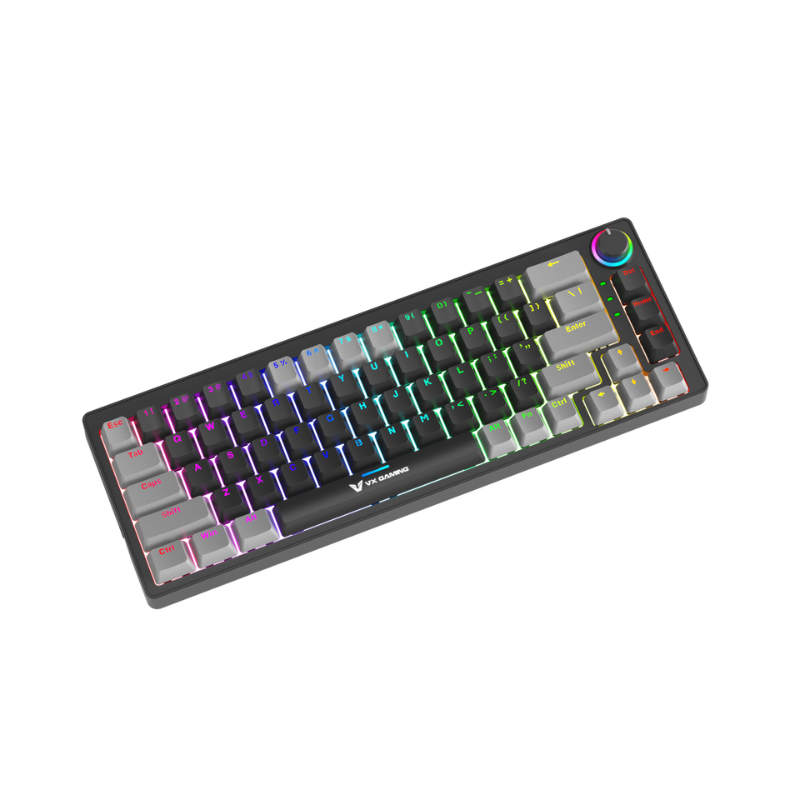 VX Gaming Sun-Wukong RGB Hot Swappable Mechanical Keyboard - Grey/Black