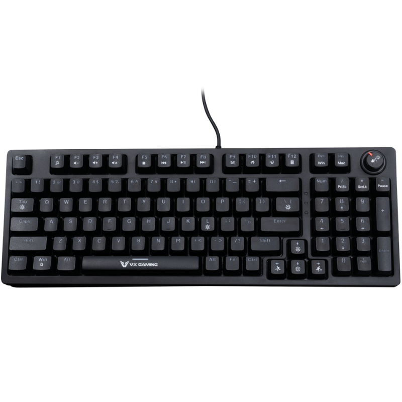 VX Gaming Warborn RGB TKL Mechanical Keyboard - Black - Black