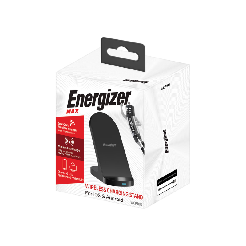 Energizer 15W Wireless Charging Stand - Black