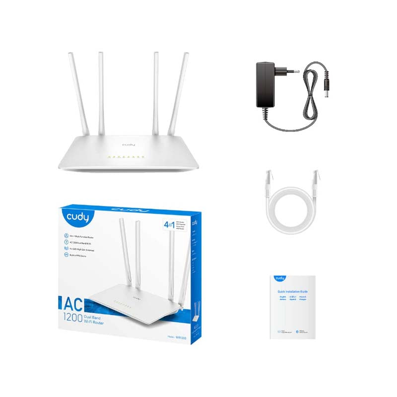 Cudy AC1200 Dual Band Smart WiFi Router - White
