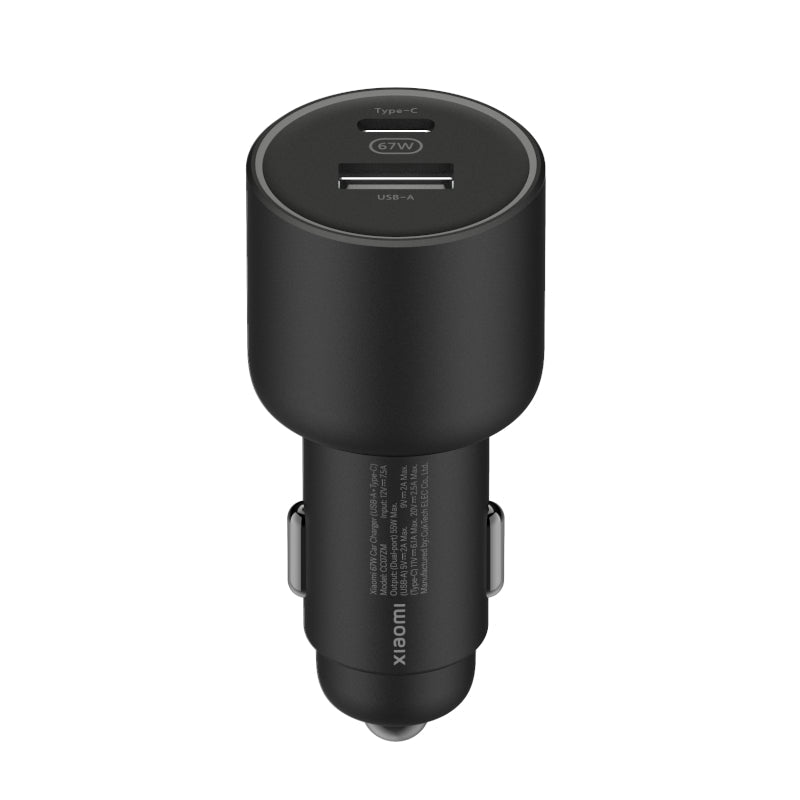 Xiaomi 67W Dual Port Car Charger - Black - Black