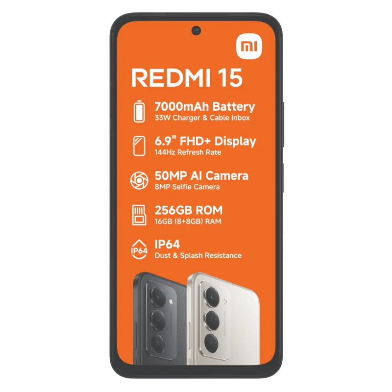 Xiaomi Redmi 15 4G 256GB - Midnight Black - Midnight Black