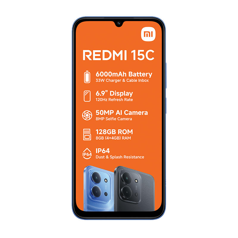 Xiaomi Redmi 15C 4G Dual Sim 128GB - Blue - Blue