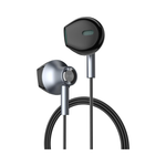 Yookie YTL-12 Wired Earphones Type-C - Black & Metal - Black