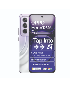 New Oppo Reno12 Pro 5G in purple sold by Technomobi