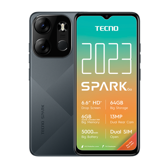 TECNO MOBILE Spark Go 2023 64 GB Schwarz Dual SIM