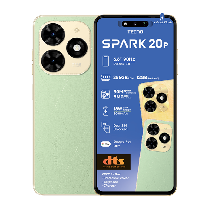 Tecno Spark 20P 4G Dual Sim 256GB - Green | Technomobi