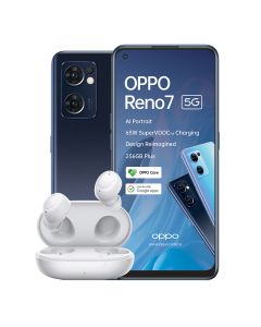 Oppo Reno7 5G Single Sim 256GB in starry black sold by Technomobi