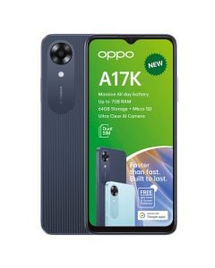 Oppo A17K 4G Dual Sim 64GB in Navy Blue sold by Technomobi