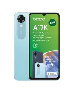 Oppo A17K 4G Dual Sim 64GB in light Blue sold by Technomobi