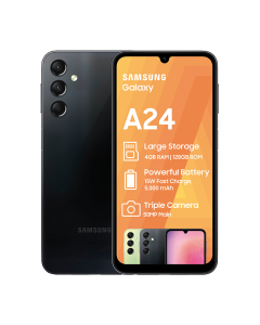 new Samsung A24 2023 Dual Sim 128GB in black sold by Technomobi