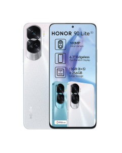 All New Honor 90 Lite 5G in Silver with Earbuds X5 by Technomobi