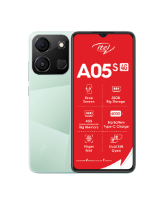 Itel A05s 4G Dual Sim 32GB in green sold by Technomobi