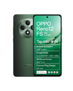 New Oppo Reno 12 FS 5G in green sold by Technomobi