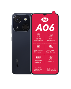 New itel A06 3G 32GB in Black sold by Technomobi