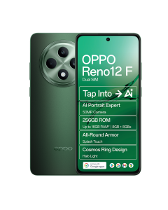 Oppo Reno 12 F 4G in green sold by Technomobi