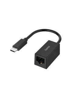 Hama USB C Plug to Ethernet Socket Network Adapter sold by Technomobi