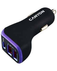 Canyon Car Charger C-08 PD 18W USB-C 2USB-A sold by Technomobi