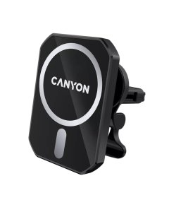 Canyon Magnetic Car Holder + Wireless Charger - Black 