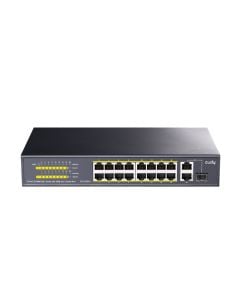 Cudy 16-Port 10/100Mbps Unmanaged PoE+ Switch 200w Combo sold by Technomobi