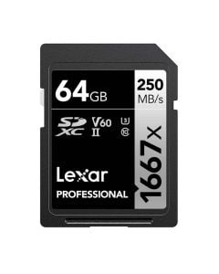 Lexar SD Professional 1667x 64GB SDXC UHS-II Memory Card by Technomobi