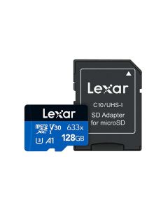 Lexar SD Micro High Speed 633x 128GB + SD Adapter sold by Technomobi