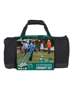 Quest 4 Player Wooden Croquet Set sold by Technomobi