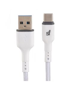 Superfly 2m 2.4A Type C Fast Charge Cable - White by Technomobi