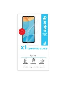 Superfly Oppo A15 Tempered Glass Screen Protector in Clear sold by Technomobi