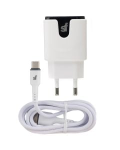 Superfly 3.4A Dual Type C Wall Charger  White sold by Technomobi
