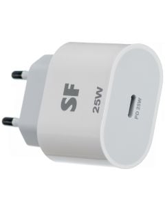 Superfly 25 Watt Single Type C Wall Charger - White sold by Technomobi
