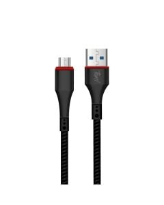 Toni Braided Micro USB 1.2m Charge & Sync Cable in Black sold by Technomobi