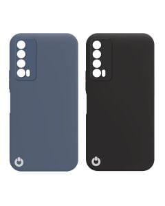 Toni Twin Silicone Case Huawei P Smart 2021 in Black and Blue sold by Technomobi