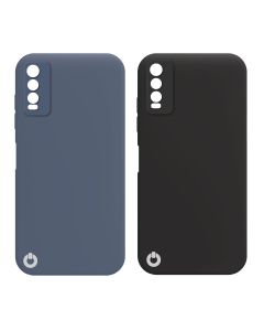 Toni Twin Silicone Case Vivo Y20 in Black and Blue sold by Technomobi