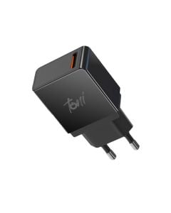 Toni Fast Charge Single Port Wall Adapter in Black sold by Technomobi