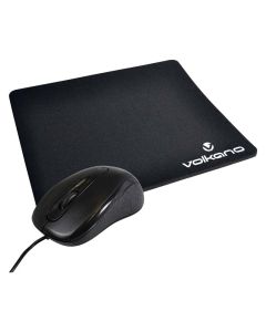 Volkano Slick Series Wired USB Mouse with Mousepad Combo by Technomobi